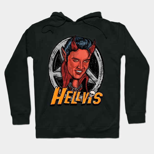 HELLVIS:  Hail to the King Hoodie by ZugArt01